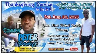 Motorcade Peter Powell (Common) Thanksgiving Service @Lowe River United Church Trelawny Aug 30, 2025