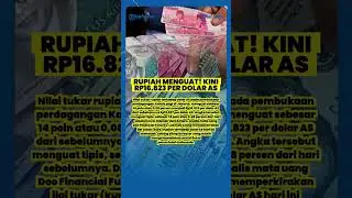 Rupiah Menguat ke Rp16.823 per Dolar AS