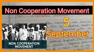 Non Cooperation Movement Speech !! Gandhi ji and Non Cooperation Movement !! 5 September 1920 !!