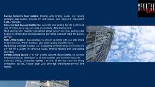 Concrete Raising Company Seattle