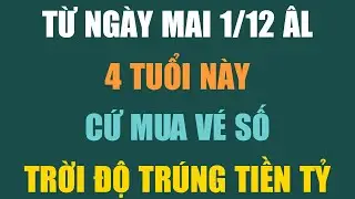 TỪ MAI 1/12 ÂL, 4 TUỔI NÀY CỨ MUA VÉ SỐ, TRỜI ĐỘ TRÚNG TIỀN TỶ - Lời Phật Dạy #loiphatday #phongthuy