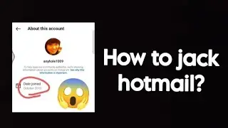 How To Jack Hotmail Accounts || #2k10 #2k11 #2k12