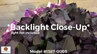 Model #1387-0005 *Backlight Close-Up* Super Quality Amethyst Geode Coffee Table, 43.3 lbs & 18