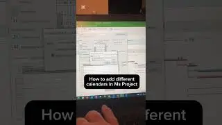 How to add different calendars in Ms Project #msproject #projectplanning