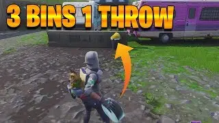 Fortnite: Hit 3 Trashbins With One Throw of an Ice Puck Tutorial