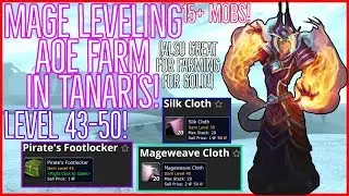 Classic WoW | AoE Mage Farm Classic Leveling Guide (Tanaris) | Level 43-50 | AMAZING Spot! EXP/GOLD!