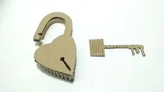 How to make a lock and key in cardboard