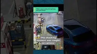 Gas Station Explosion Caught on Cam &ndash; Driver Forgets Nozzle #GasStation #CaughtOnCamera #FuelFire