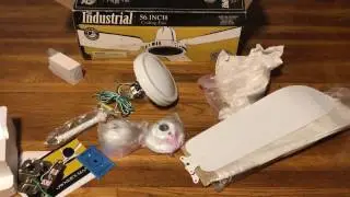 Unboxing NIB Hampton Bay Industrial Ceiling Fan 56