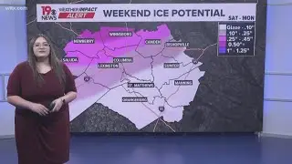Icy precipitation beginning to move into Midlands, low temps expected to plunge