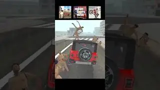 Thar Vs Police Challenge 🚓🚨💥 | IBD3D Vs ITA Vs Indian GT5 #shorts
