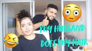 HILARIOUS! |  HUSBAND DOES MY HAIR CHALLENGE - FAIL!!!!