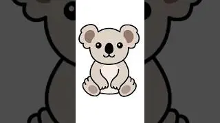Drawing a cool koala 🐨 #koala #simpledrawing