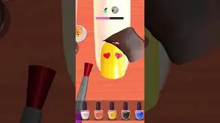Nail salon 3D Love emoji nails satisfying game #nails #nailartrun #nailart
