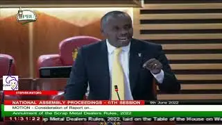 Annulment of Scrap Dealers Rules 2022-National Assembly Of Kenya Proceedings.9th June 2022.