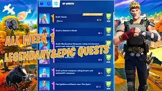 Fortnite All *NEW* Week 1 Legendary & Epic Quests(Challenges) Guide - Chapter 2 Season 6
