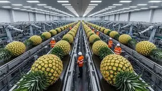 Inside a Modern Pineapple Factory | From Farm to Golden Treats (Full Process)