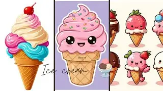 Let's draw ice cream 🍨 easy drawing for kids 