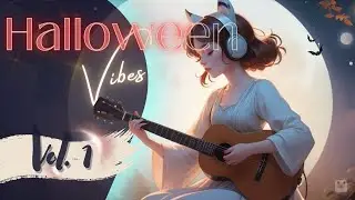 Ghostly Lanterns & Whispered Guitar 🎃 Calm Haunted LoFi Beats for Late-Night Study & Cozy Vibes