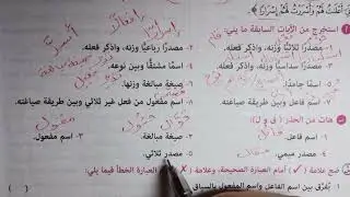 حل امتحان 1 صرف للصف الثاني الثانوي علمى ترم أول 