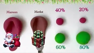 Red + Green Christmas Color Scale | 20% to 80% Mixing Chart | Relaxing ASMR Paint Blend