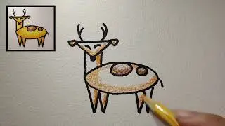 Deer Animated Drawing [ #123art Draw Alive 22]