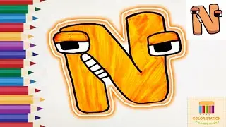 How To Draw Alphabet Lore - Letter N | Cute Easy Step By Step Drawing Tutorial