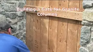 Finishing the gate on the granite columns, DIY