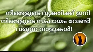♦️✨നിങ്ങളുടെ വ്യക്തിക്ക് ഇനി നിങ്ങളുടെ സഹായം വേണ്ടി വരുന്ന നാളുകൾ!