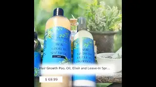Hair Growth Poo, Oil, Elixir and Leave-In Spray Conditioner Bundle