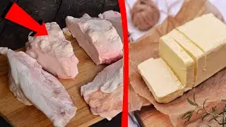 Сливочное Масло из Свиного Жира. Свиной Жир Применение.✅