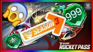 ALL *NEW* ROCKET PASS SEASON 3 ITEMS TITANIUM WHITE CHECKERED FLAG & MORE | ROCKET LEAGUE SHOWCASE