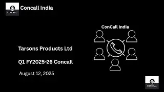 Tarsons Products Ltd Q1 FY 2025-26 Concall