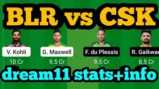 BLR vs CSK Dream11|BLR vs CSK Dream11 Prediction|BLR vs CSK Dream11 Team|RCB vs CSK Dream11|