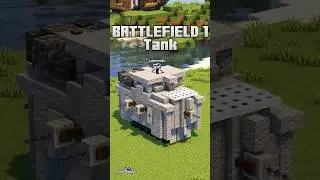 Battlefield 1 Minecraft Tank Timelapse #shorts