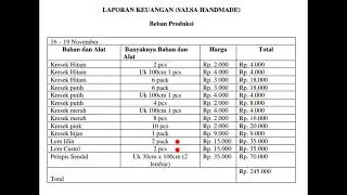LAPORAN KEUANGAN (SALSA HANDMADE)