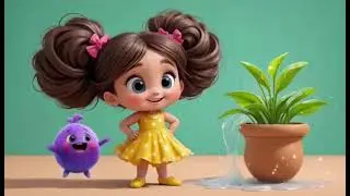 Cut girl water 🚿 play fun 🤩 #cartoon #shortvideo #viral #viralvideo #animation #cute 