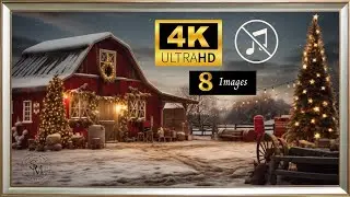 Holiday Magic: Vintage Christmas Farms - Art for Your TV Screensaver