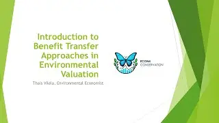 An Introduction to Benefit Transfer Approaches in Environmental Valuation