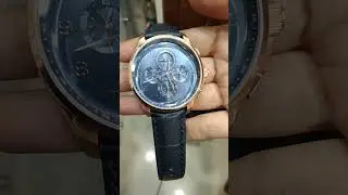Titan classic chrono blue dial quartz multifunction leather strap watch for men #titan#youtubeshorts