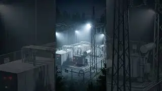 Forest Power Station Build ⚡🌲 #Engineering #Industry #HighVoltage #shorts