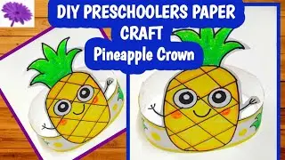 How to make Paper Pineapple Crown/show and tell Craft Ideas /Easy Fun Crafts for school activity