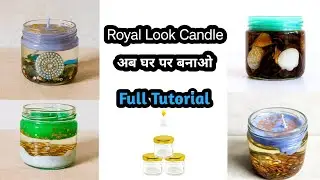 DIY Transparent Candle at Home / Elegant Art Tutorial / Easy to Make Water Candle / Candles