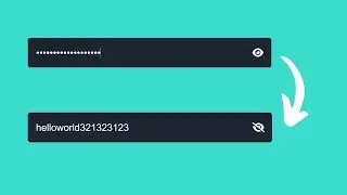Show/Hide Password Toggle Using HTML, CSS & JavaScript