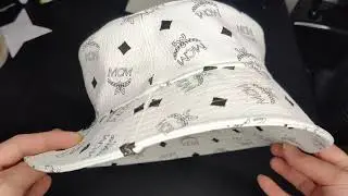 MCM White Visetos Bucket Hat Unboxing and Review