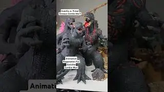 Legendary Godzilla Stop Motion - Godzilla Minus One vs Zombie Dinosaur #shorts
