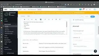 HOW TO ADD INFO SECTIONS IN PRODUCT PAGE | WIX | E-COMMERCE