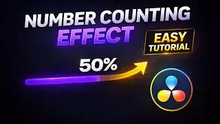 Number Counting Animation in DaVinci Resolve  No Plugin | Easy Method