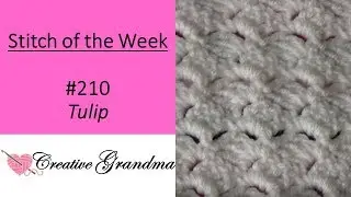 Stitch of the week (Tulip Stitch) Free Pattern at end of video - EASY