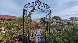 Installing new arbours with my daughter